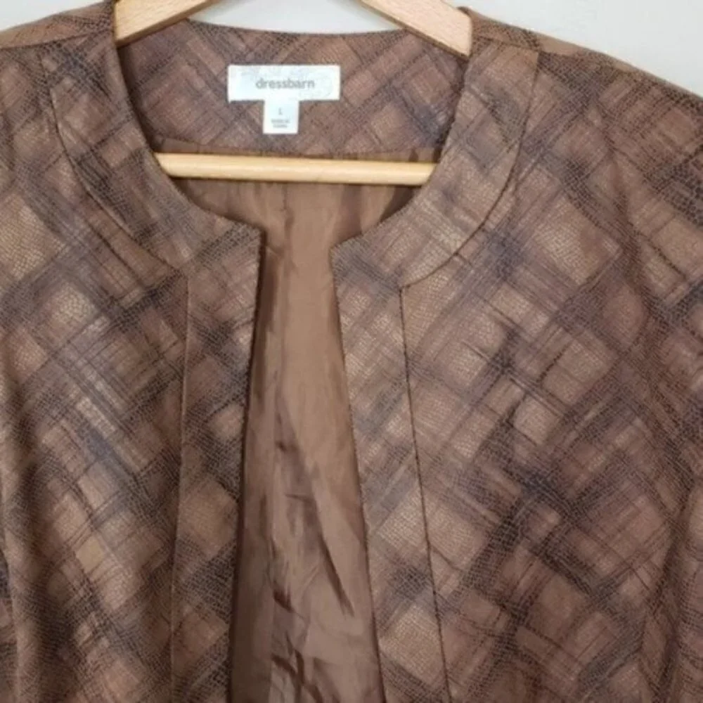 Dress Barn Faux Suede Open Front Blazer Size Large